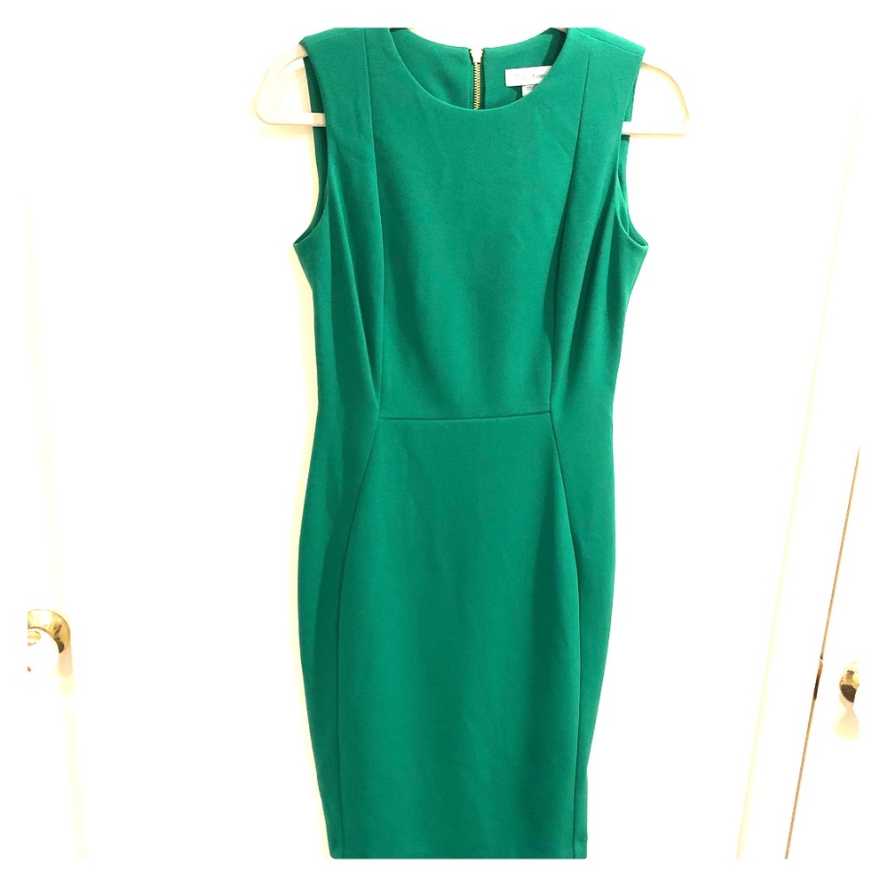 Calvin Klein Green Sleeveless Sheath Dress